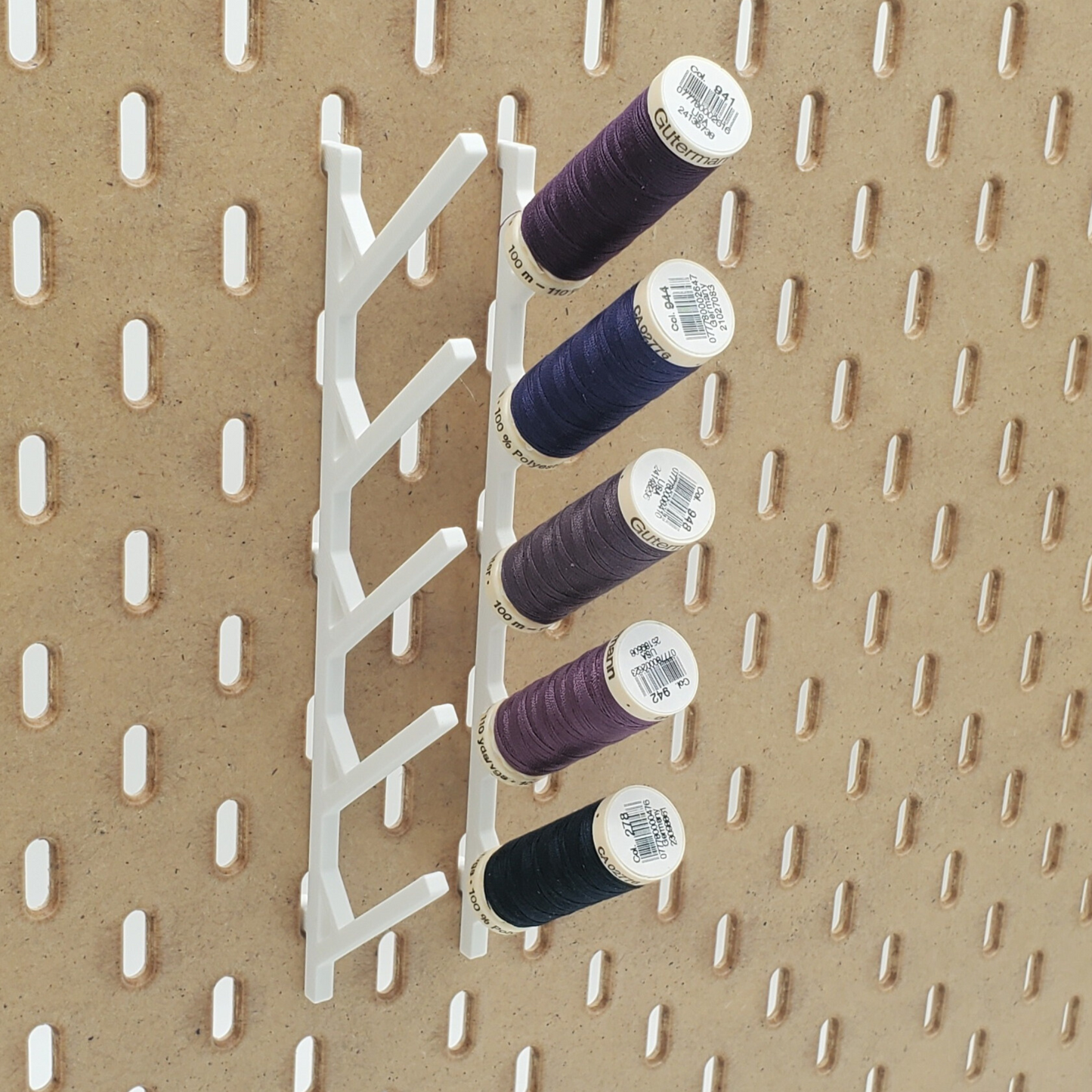 5 Spot Thread Display, SKADIS Pegboard | *Max 26mm* Thread, Yarn, Ribbon Display