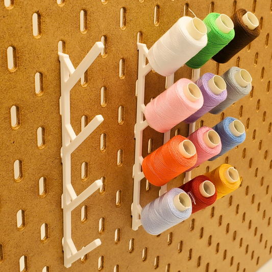 Four 4Spot Spool holders for IKEA Pegboard