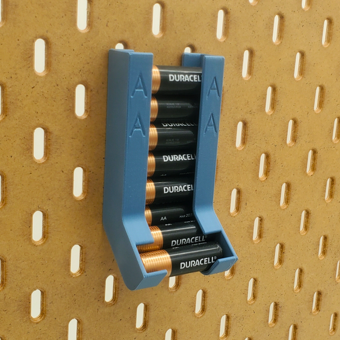 Muted Blue AA Battery Holder, an IKEA SKADIS Accessory