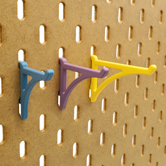 Small, Medium, Large platform hooks for IKEA SKADIS Pegboard