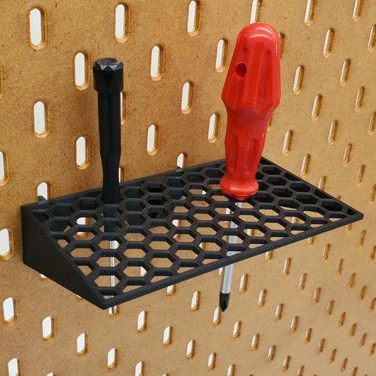 Black Hexagon Holder for SKADIS Pegboard