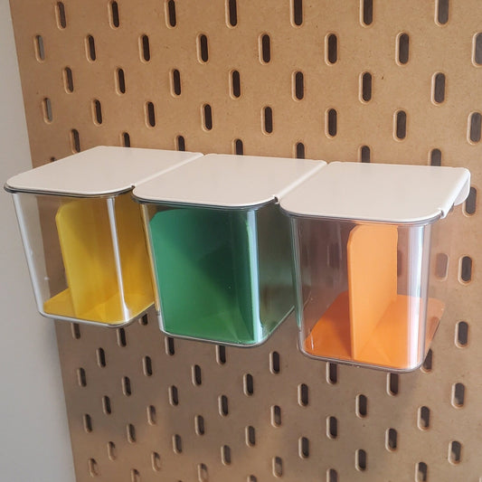 SKADIS Plastic Bin Divider, Clear Bin Insert | IKEA Accessory